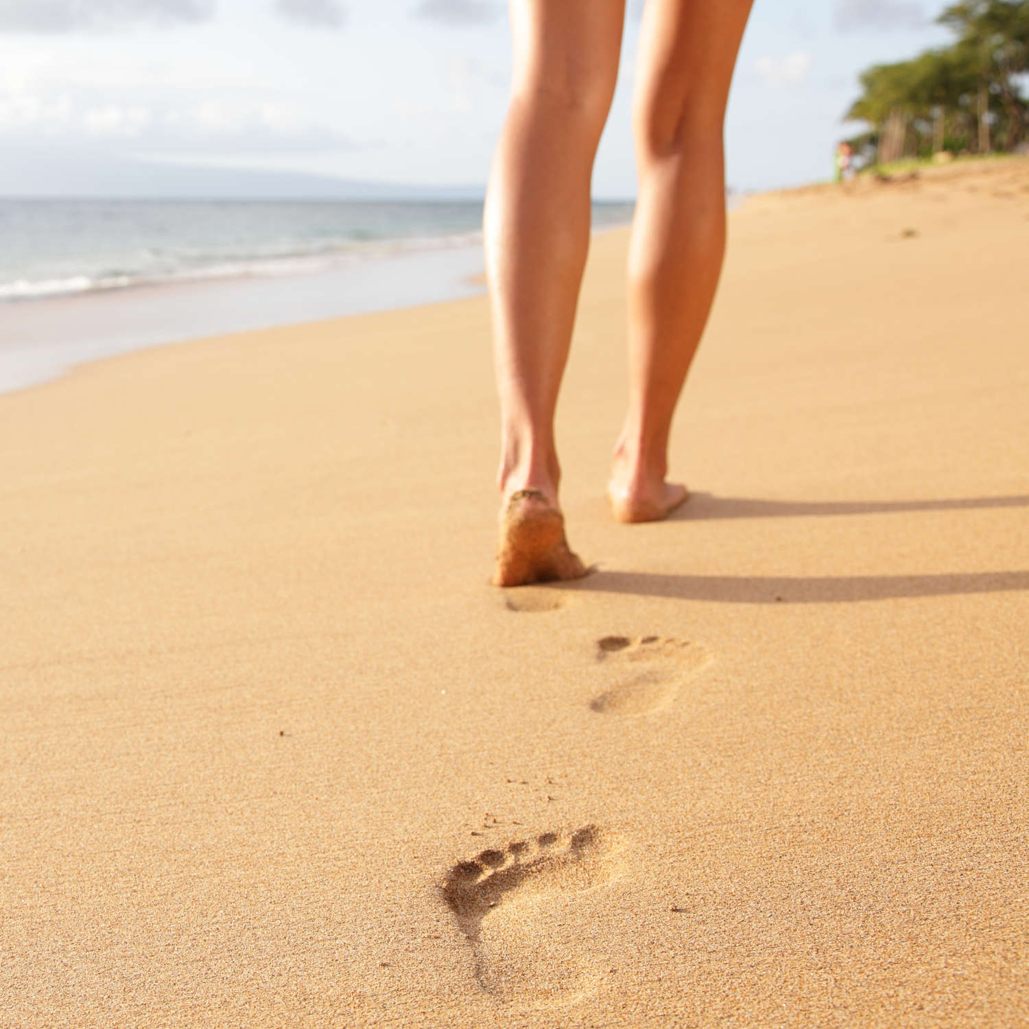 voetprint in zand